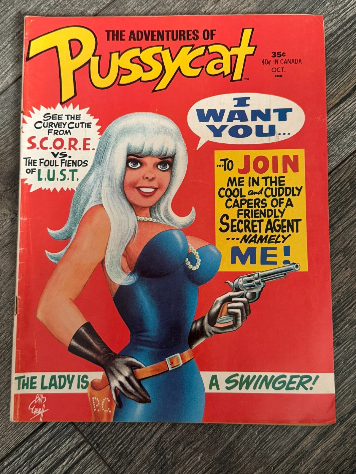 THE ADVENTURES OF PUSSYCAT #1 Comic Magazine Bill Everett Marvel Comics 1968