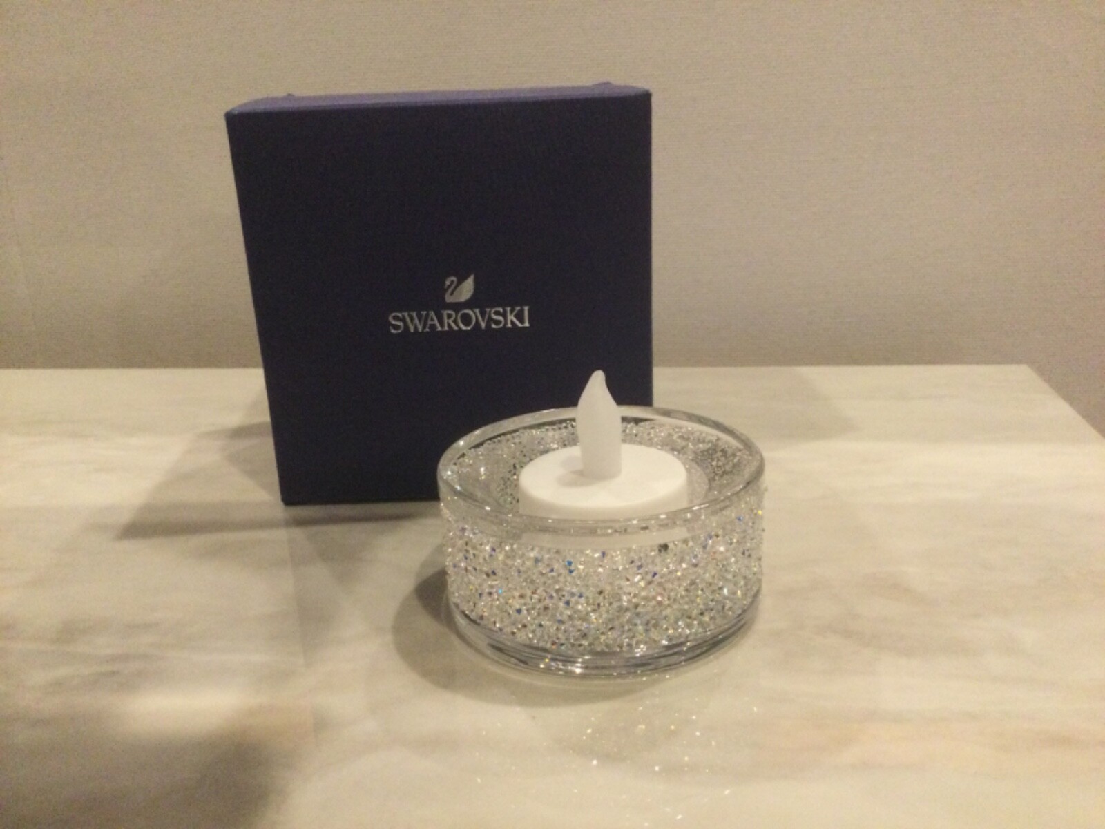 Swarovski Cystalline Tea Light Holder -NIB