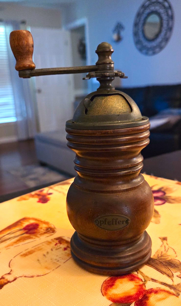 Vintage KYM Germany Pepper Spice Grinder Mill Wooden Box Coffee Grinder Design