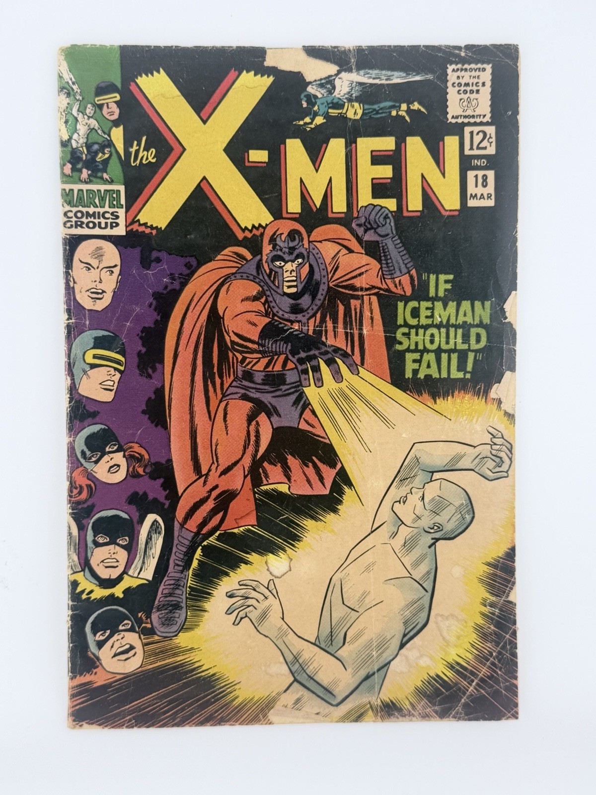 X-Men #18 Marvel 1966 Magneto Iceman Jack Kirby Silver Age Original 12 Cent
