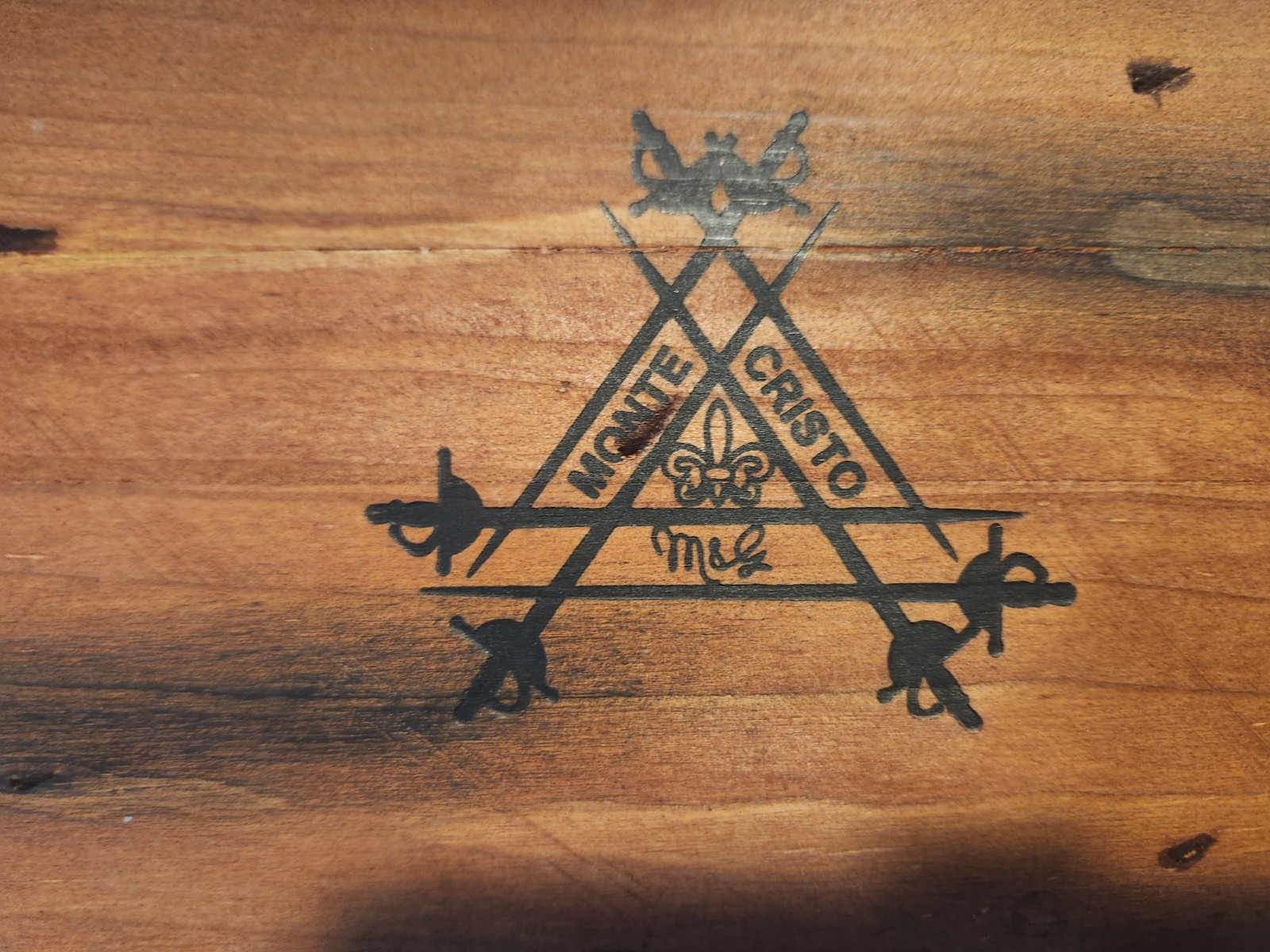 Unique Montecristo Wooden Cigar Mold Press 10 Cavity Tobacciana Wall Decor