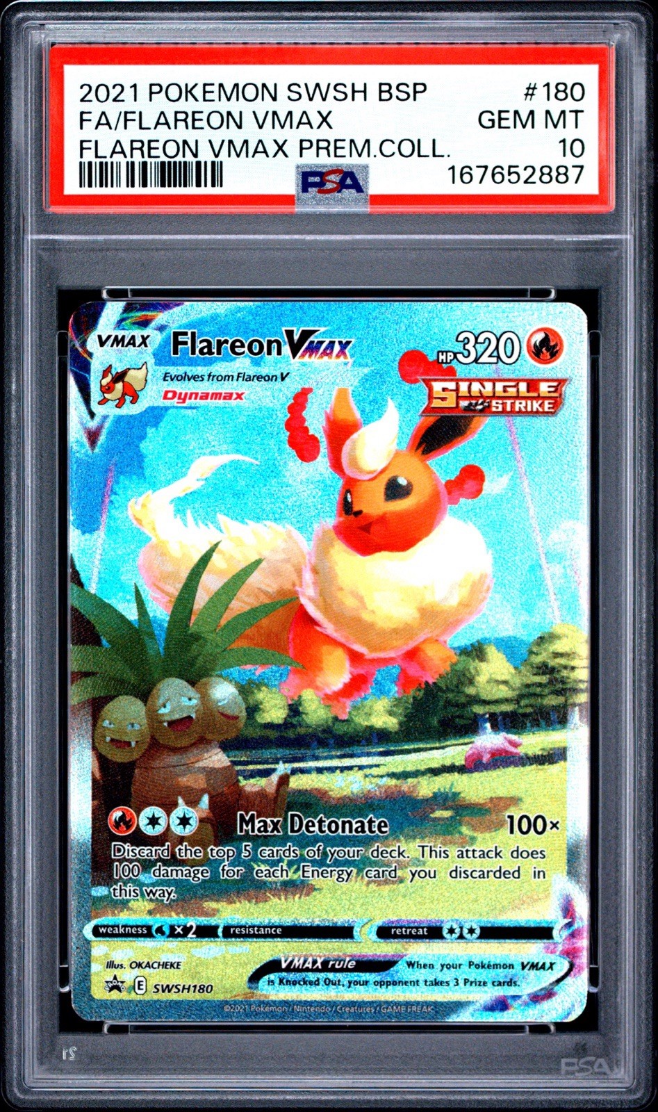 PSA 10 FLAREON VMAX 180 | SWSH Black Star Promo Pokemon Card PSA 10 FLAREON VMAX 180 | SWSH Black Star Promo Pokemon Card