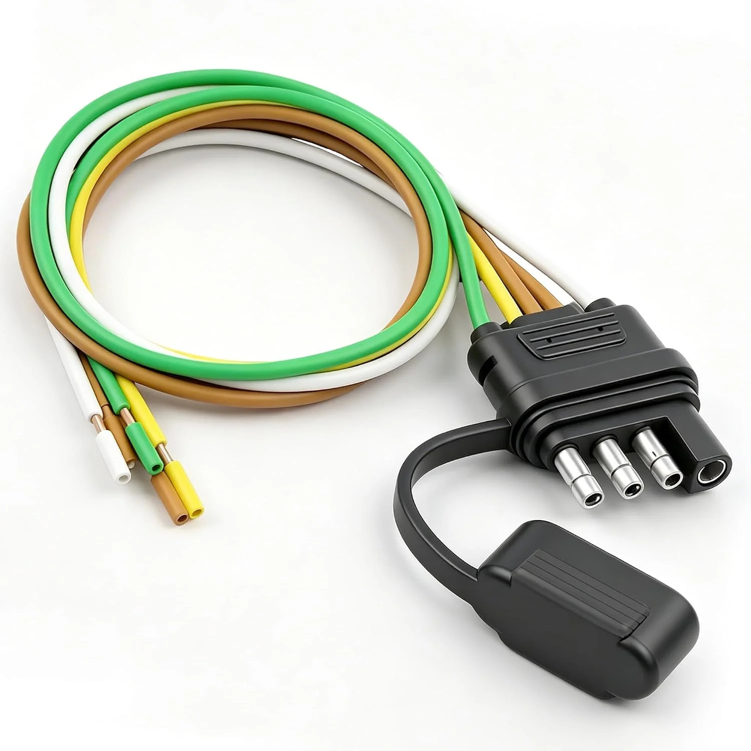4 Pin 5 Wire Trailer Wiring Harness 0.45M,18AWG 4 Pin Trailer Lamp Socket | (wit