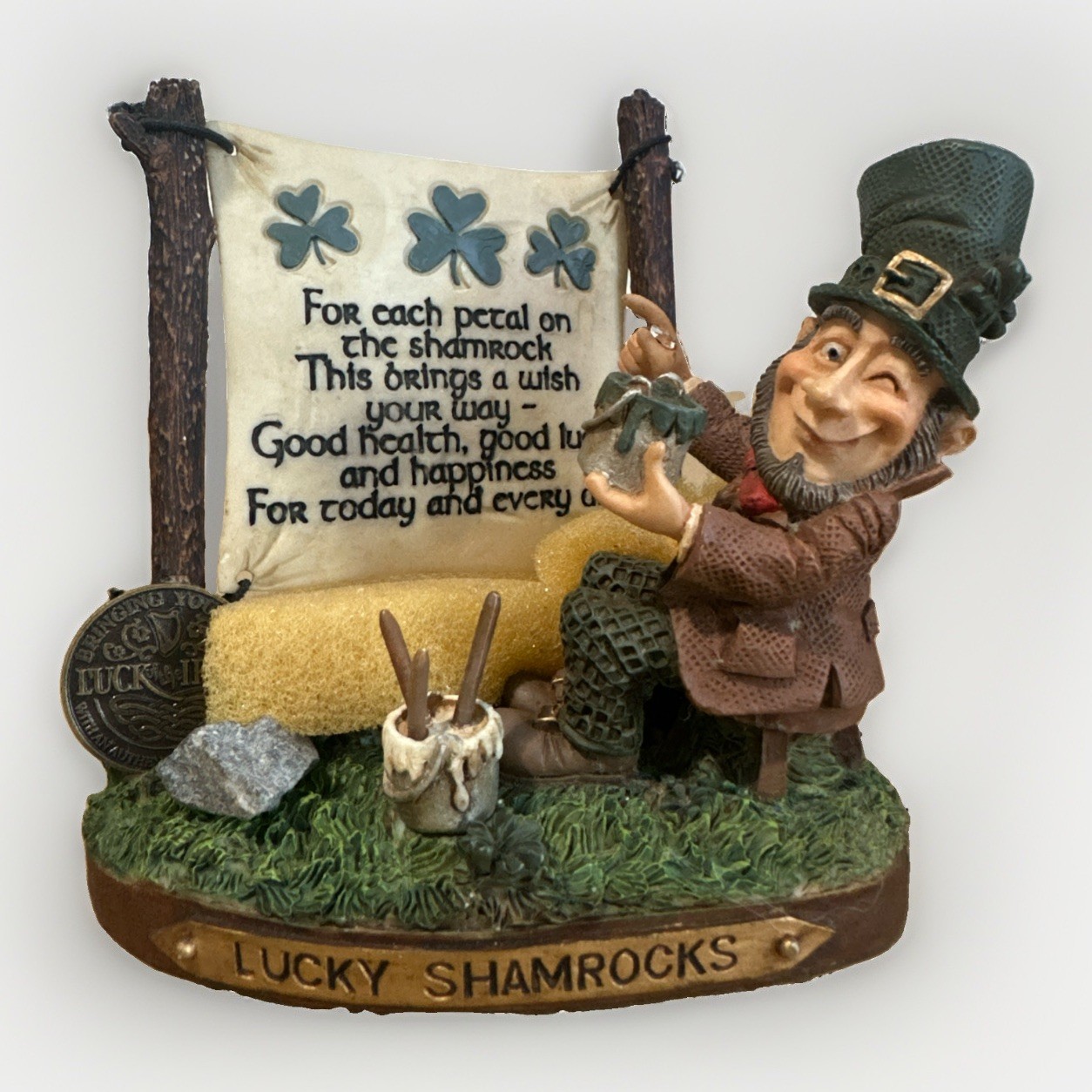 Declan's Finnians Blarney Stone Irish Blessing Figure Irish Proverb Plaque 1997