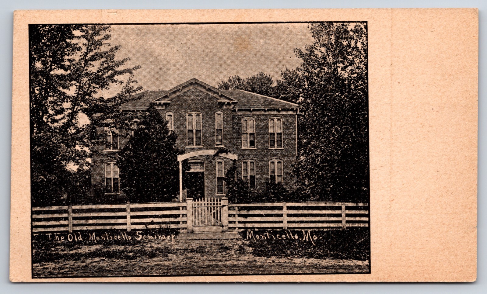 The Old Monticello Seminary Monticello Missouri MO c1910 Postcard