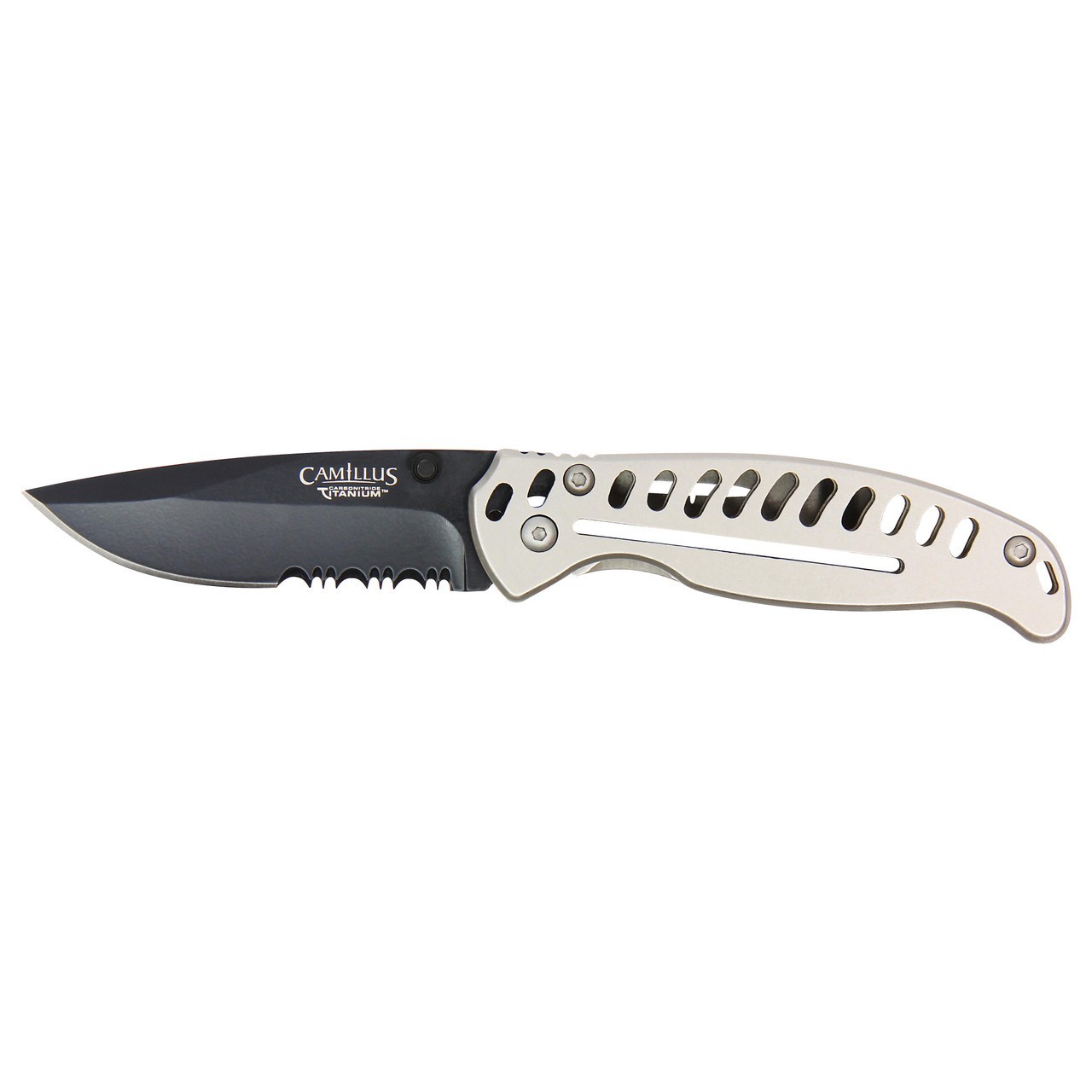 Camillus EDC3 Folding Knife 3 Part Serrated Japanese AUS-8 Steel Blade Stainless