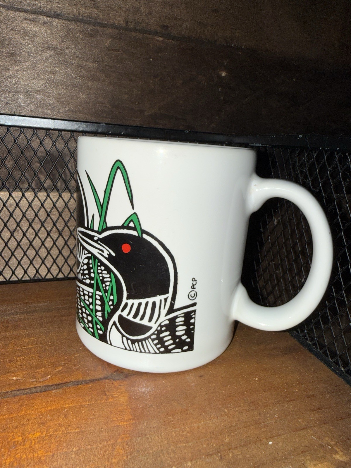 Vintage Marc Tetro Loon Coffee Mug Marked PCP Mid Century