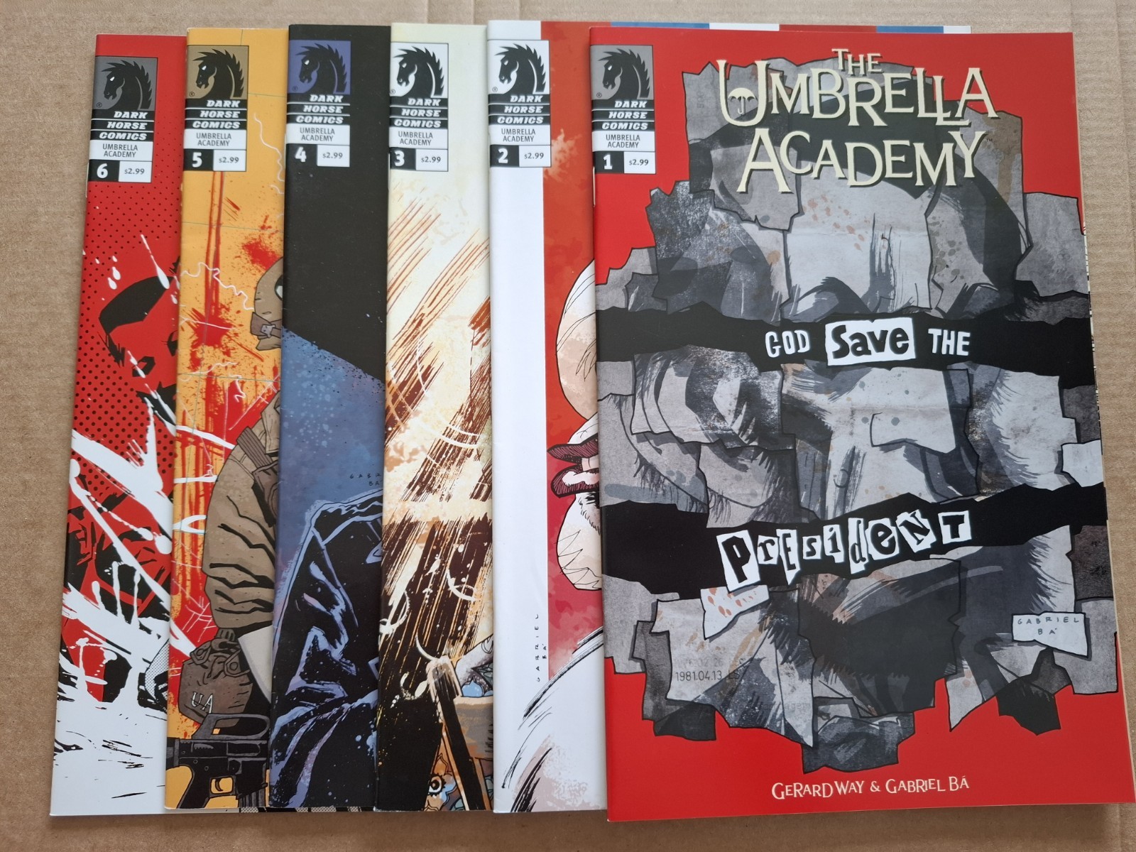 The Umbrella Academy Dallas #1-6 COMPLETE Gerard Way VF To NM All 1st Print