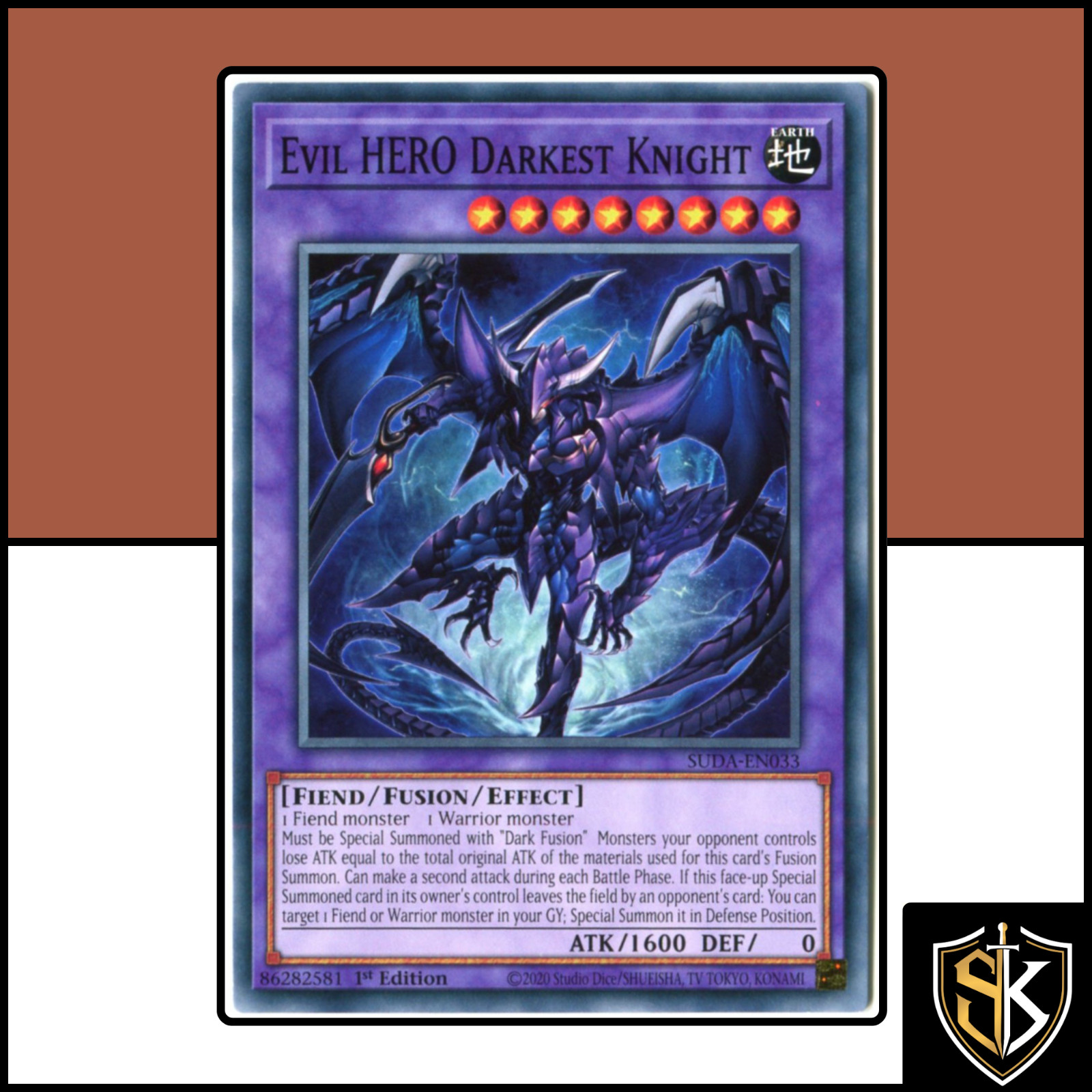 Evil HERO Darkest Knight : SUDA-EN033 : Common : Yu-Gi-Oh TCG : ENG