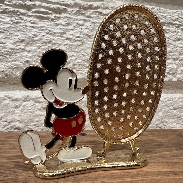 Vintage Mickey Mouse - Metal Earring Holder - Walt Disney Productions - NOS
