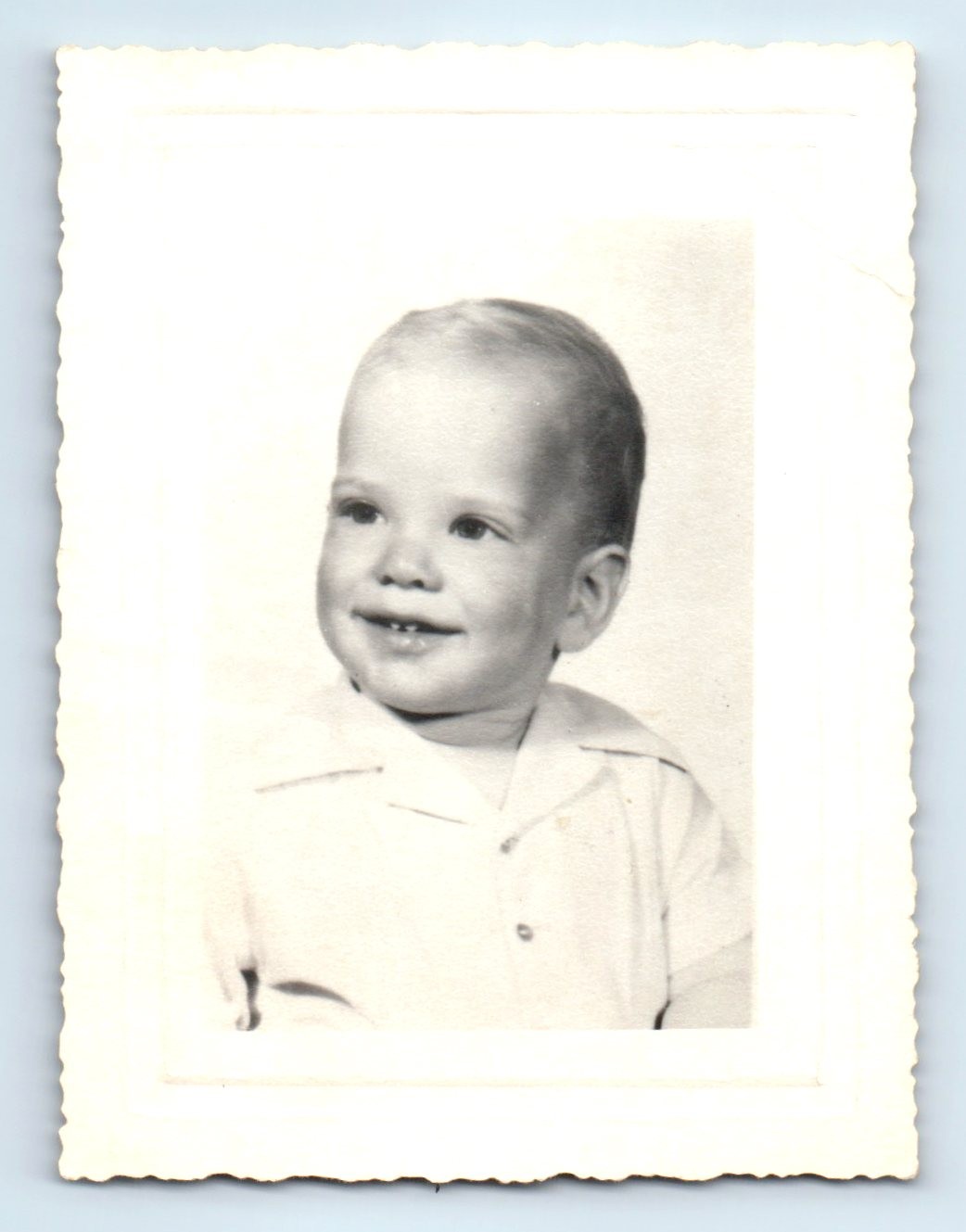 Old Vintage Photo SOLO SMILING BOY FORMAL PORTRAIT ORIGINAL PHOTOGRAPH PIC