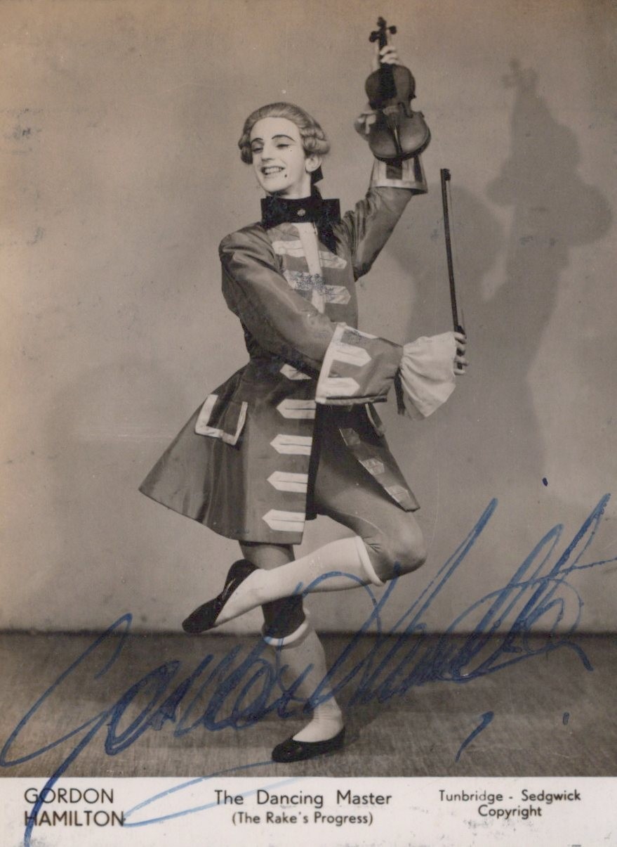 GORDAN HAMILTON 1918-59 BALLET DANCER Hand Signed RPPC POSTCARD AUTOGRAPH