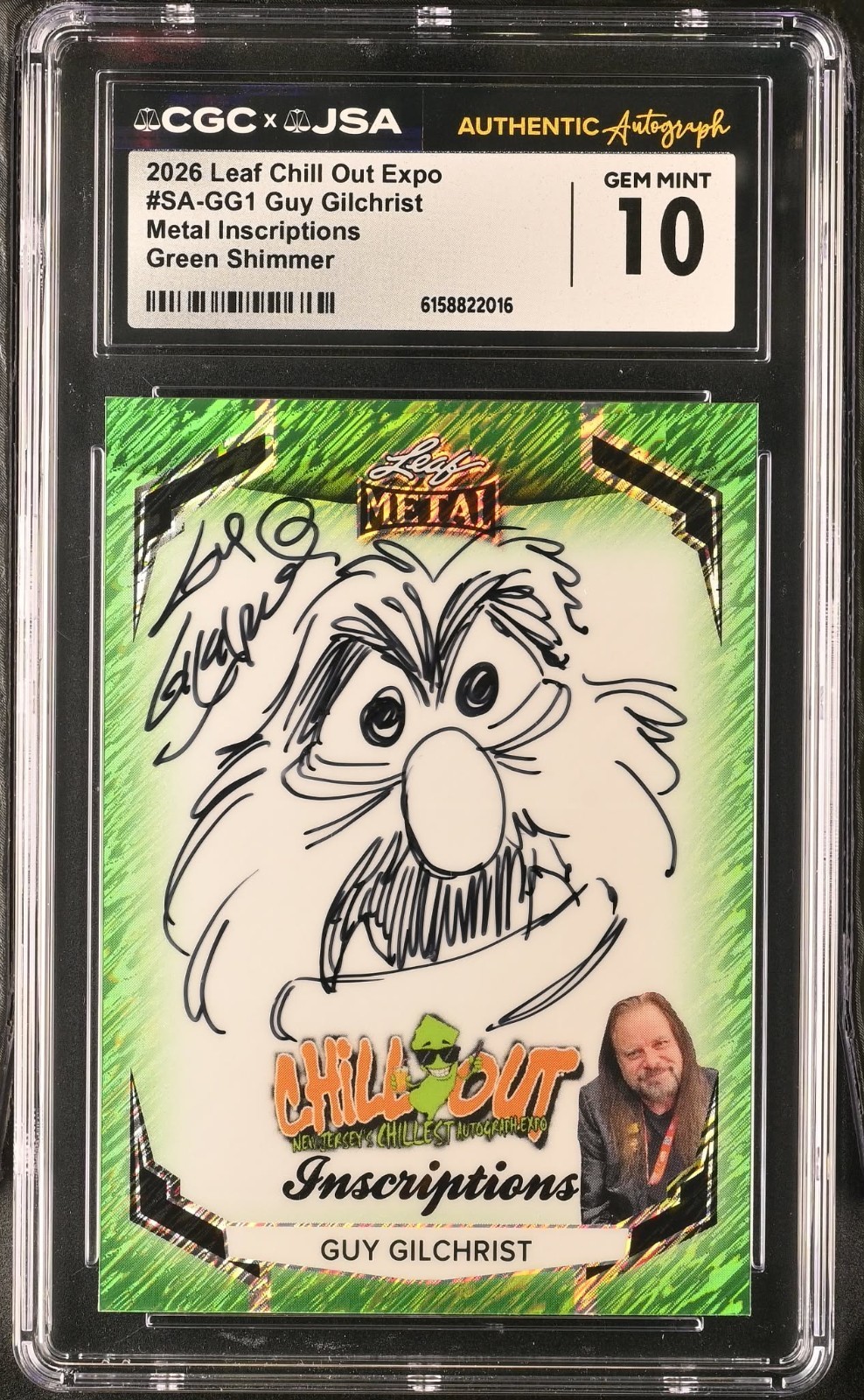🌟 - 2026 Leaf Metal Inscriptions GUY GILCHRIST GREEN AUTO /8 - CGC Gem Mint 10 🌟 - 2026 Leaf Metal Inscriptions GUY GILCHRIST GREEN AUTO /8 - CGC Gem Mint 10