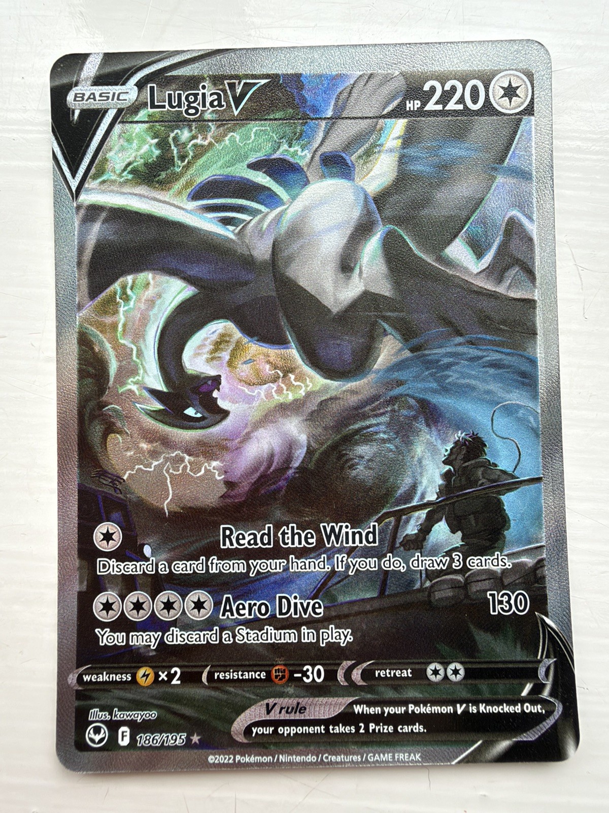 Pokémon TCG Lugia V Alt Full Art Holo Ultra Rare Silver Tempest 186/195
