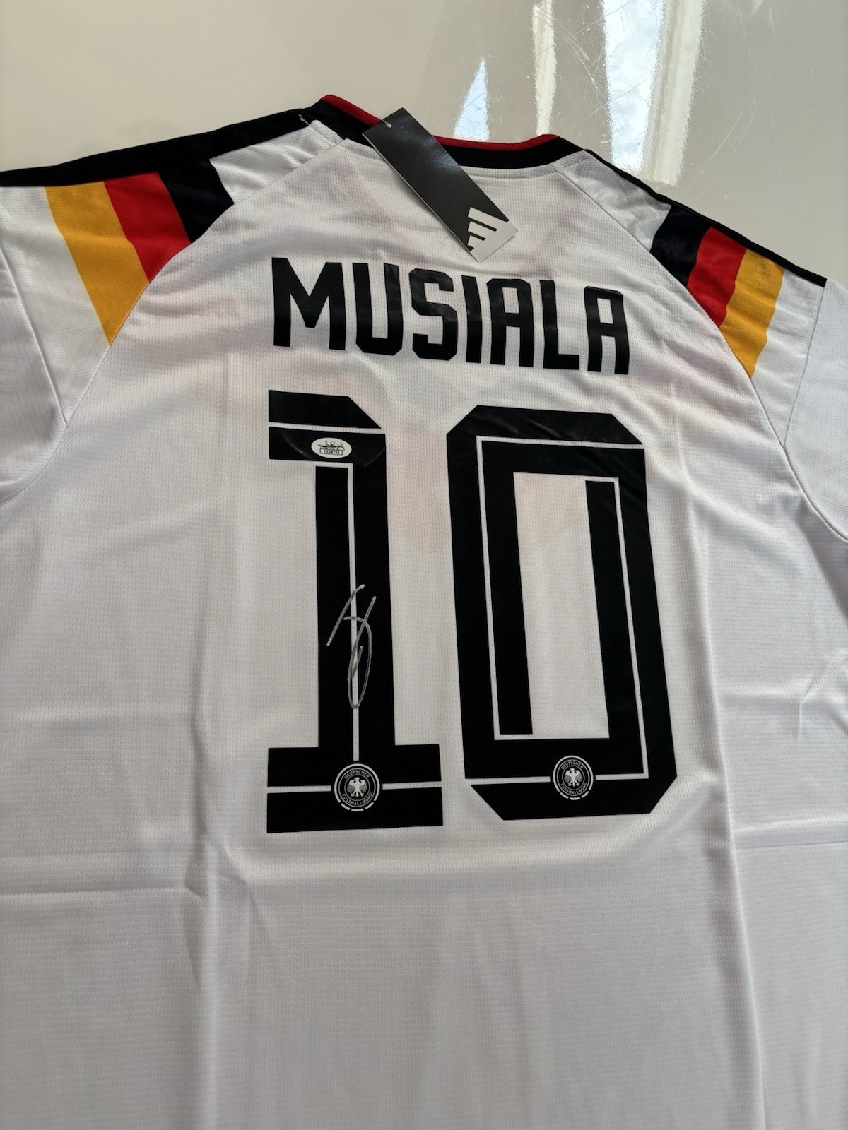 🔥⚽️ Jamal Musiala, Germany, Hand Signed 2026 Home Jersey JSA COA ⚽️🔥