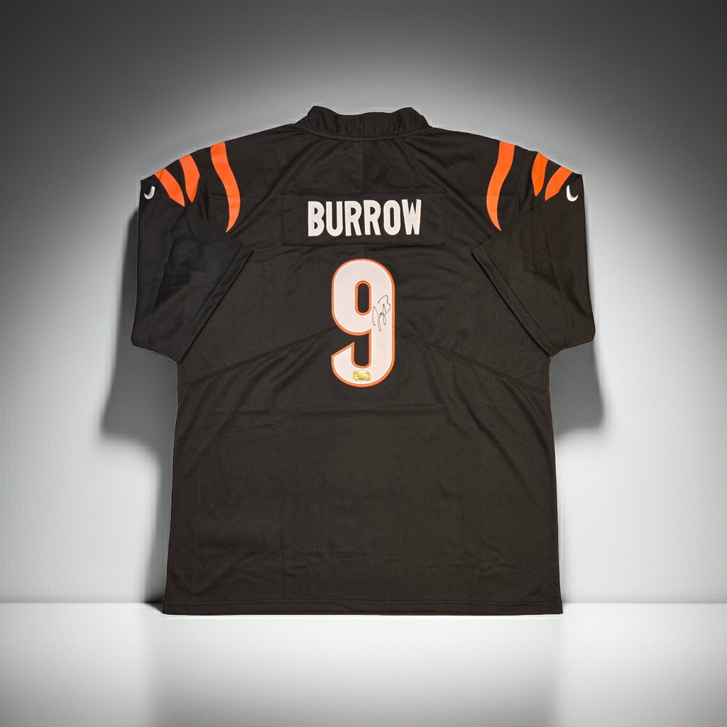 Joe Burrow Signed Jersey #9 Cincinnati Bengals w/COA (2XL)