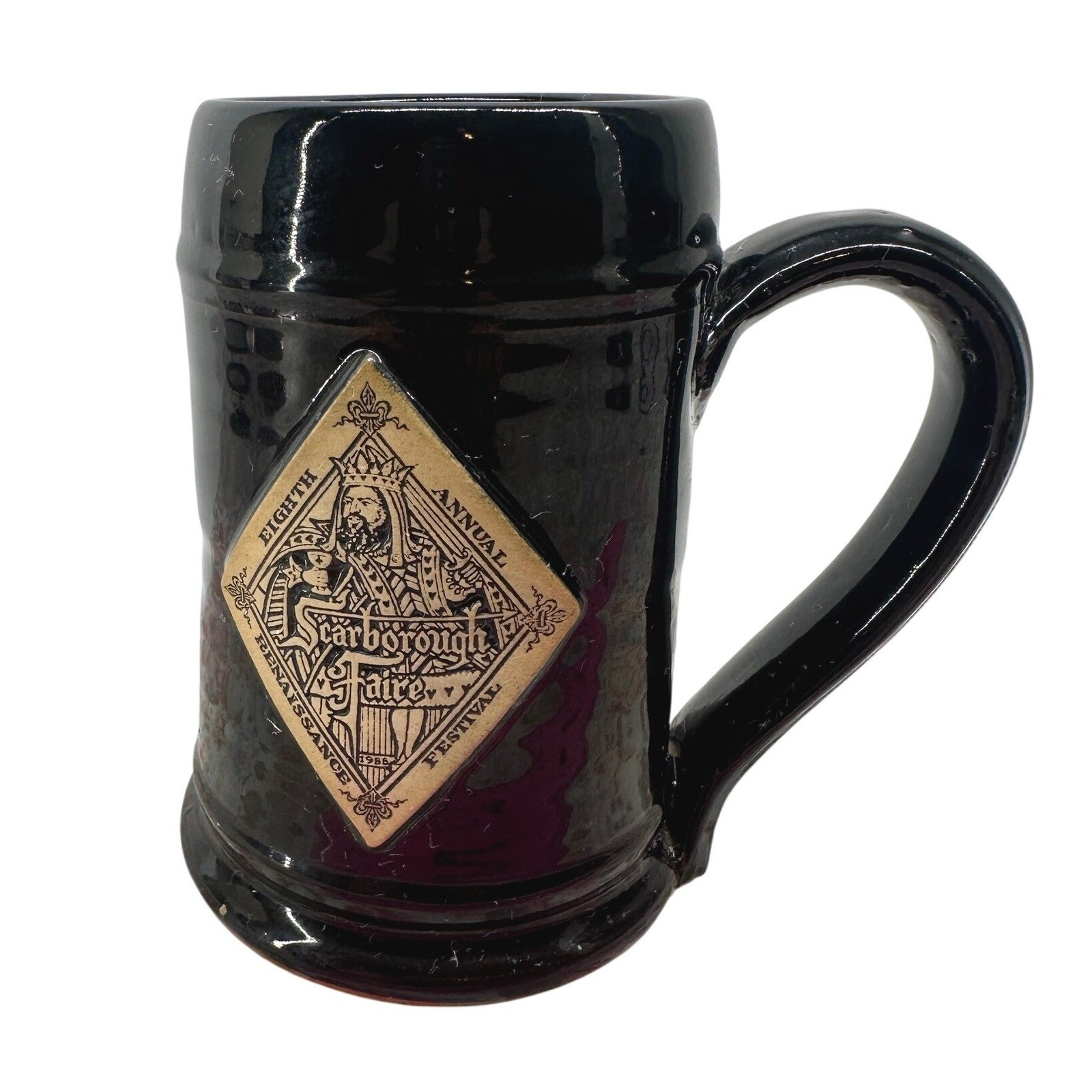 Vintage 1988 Deenen Scarborough Faire Renaissance Festival Black Beer Stein