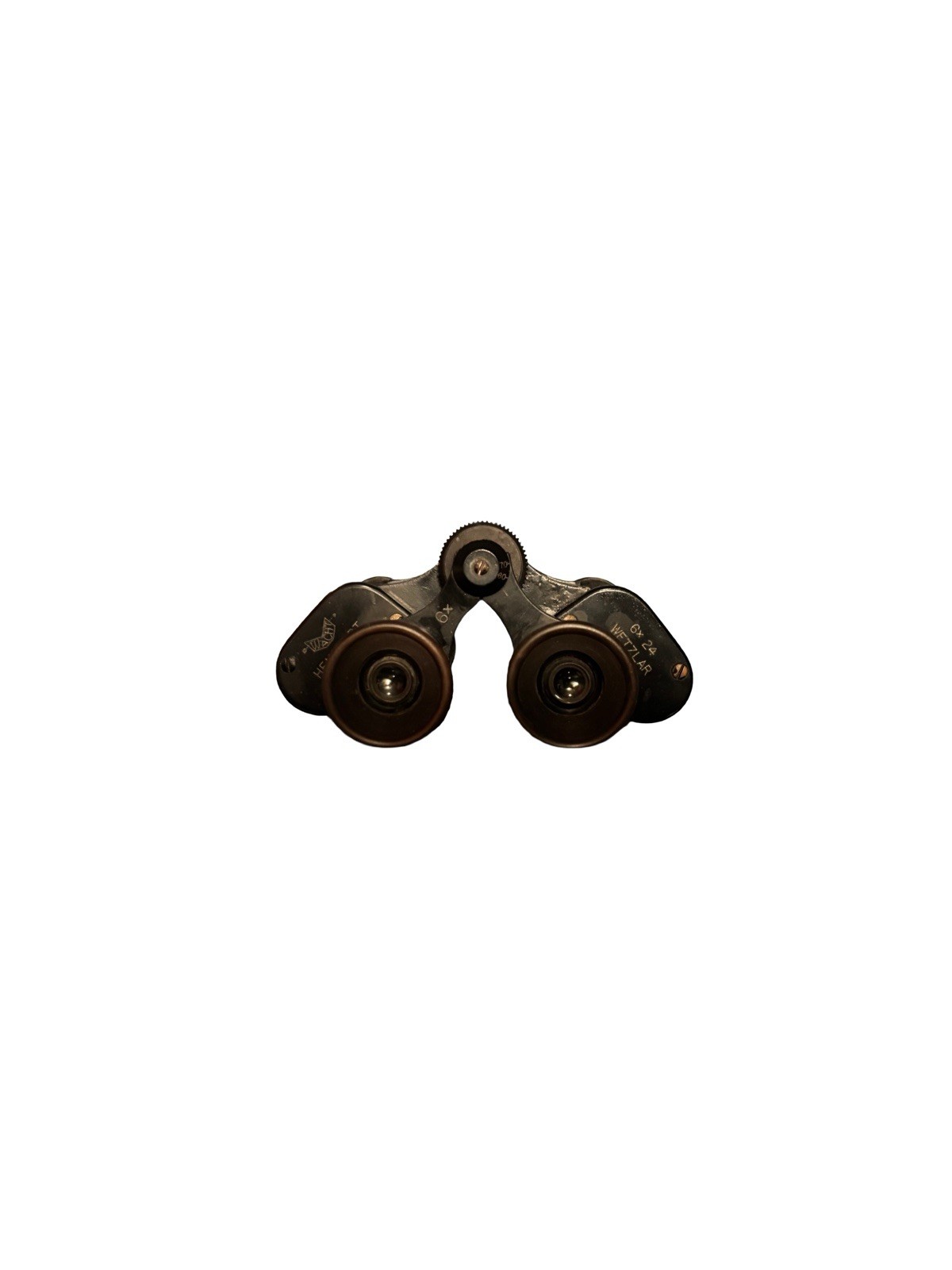 Hensoldt Wetzlar 6x30 Vintage Collectible Binoculars Black Leather Wrapped