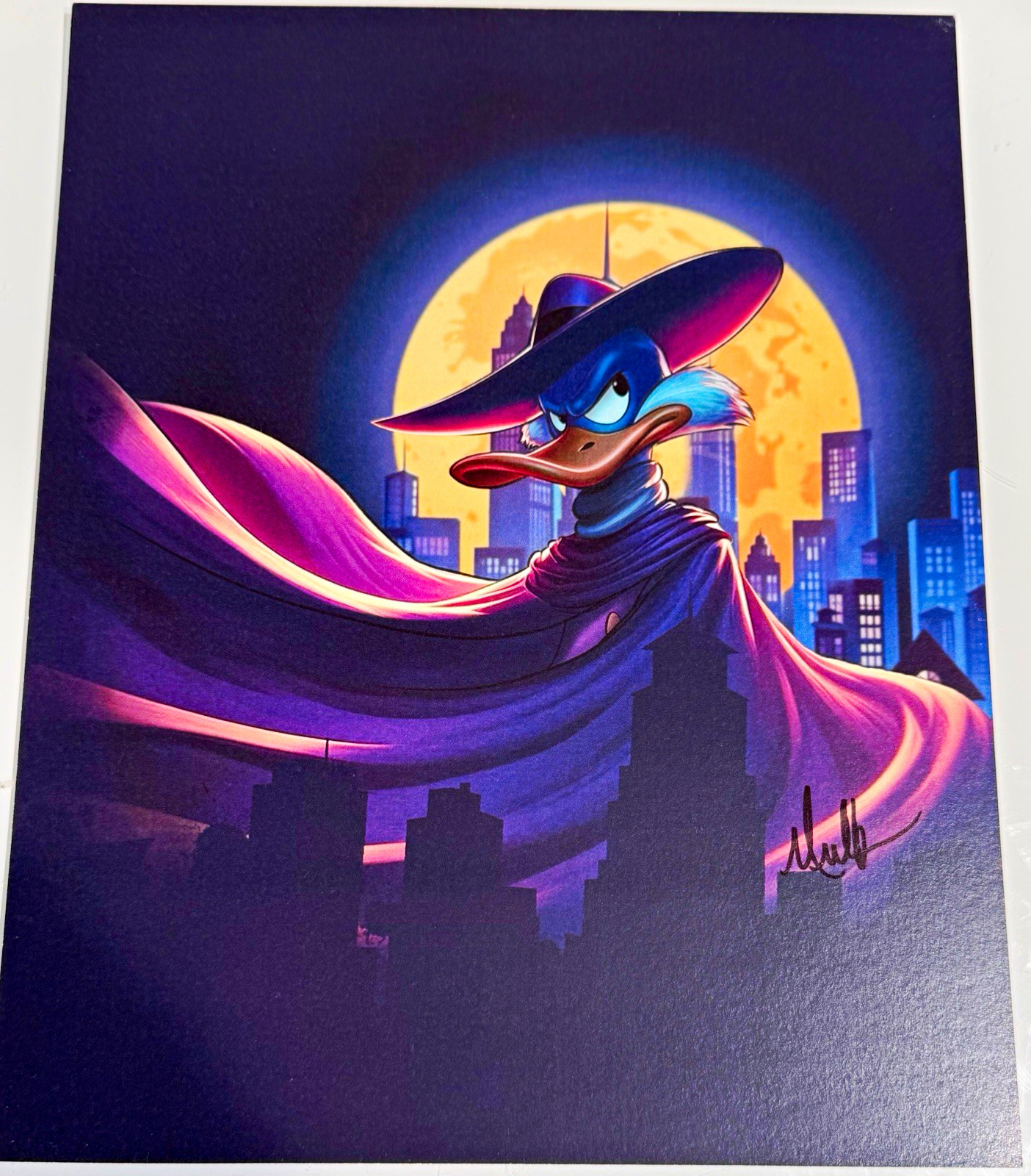 Disney Darkwing Duck Character Art Print signed by James Mulligan 