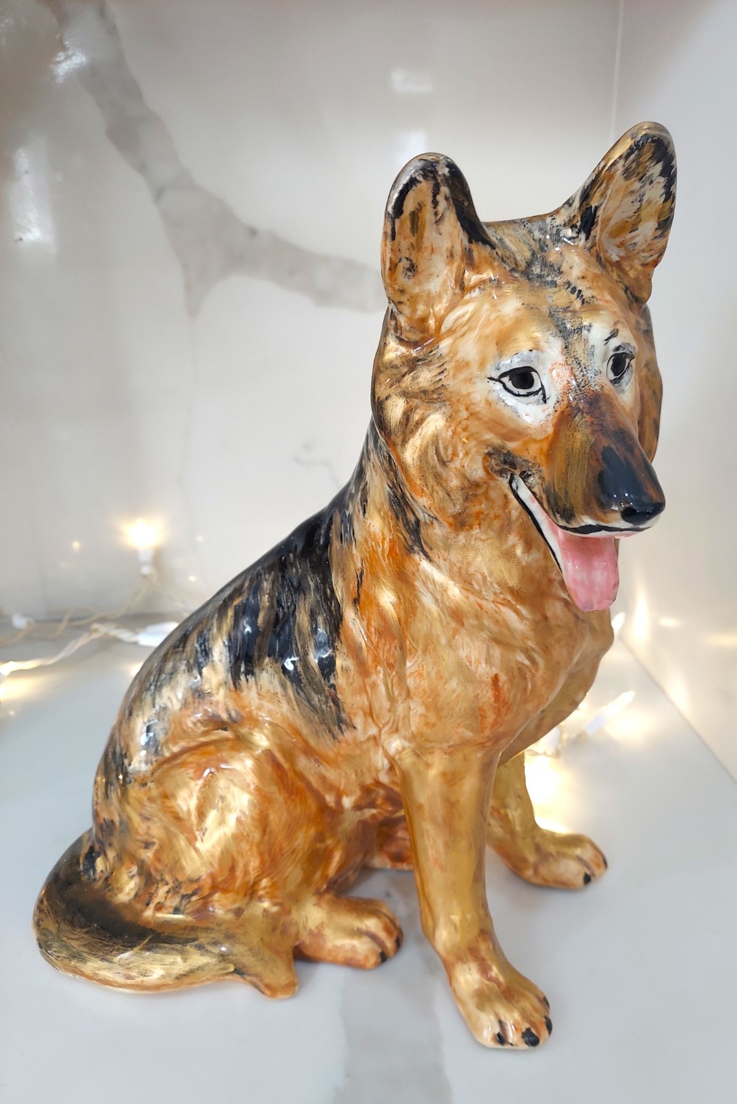 Antique 1960's German Shepherd Dog Statue 11 Antique 1960's German Shepherd Dog Statue 11