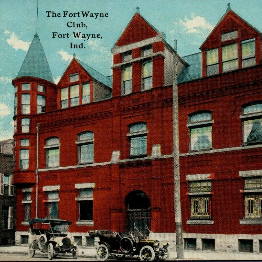 1911 The Fort Wayne Club - Indiana Postcard Vintage S H Knox & Co. USA