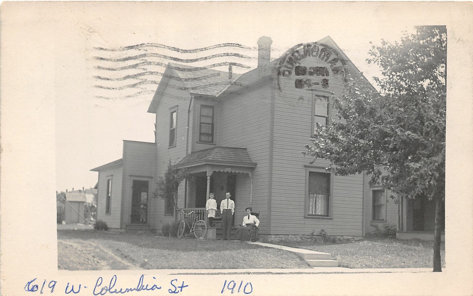 H91/ Marion Ohio RPPC Postcard c1910 Home 619 Columbia Street 152