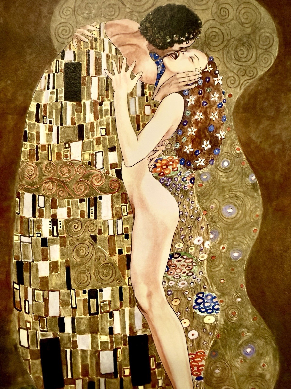 •Milo MANARA Incredible Signed/Monographed Print•   “Homage to Gustav Klimt”
