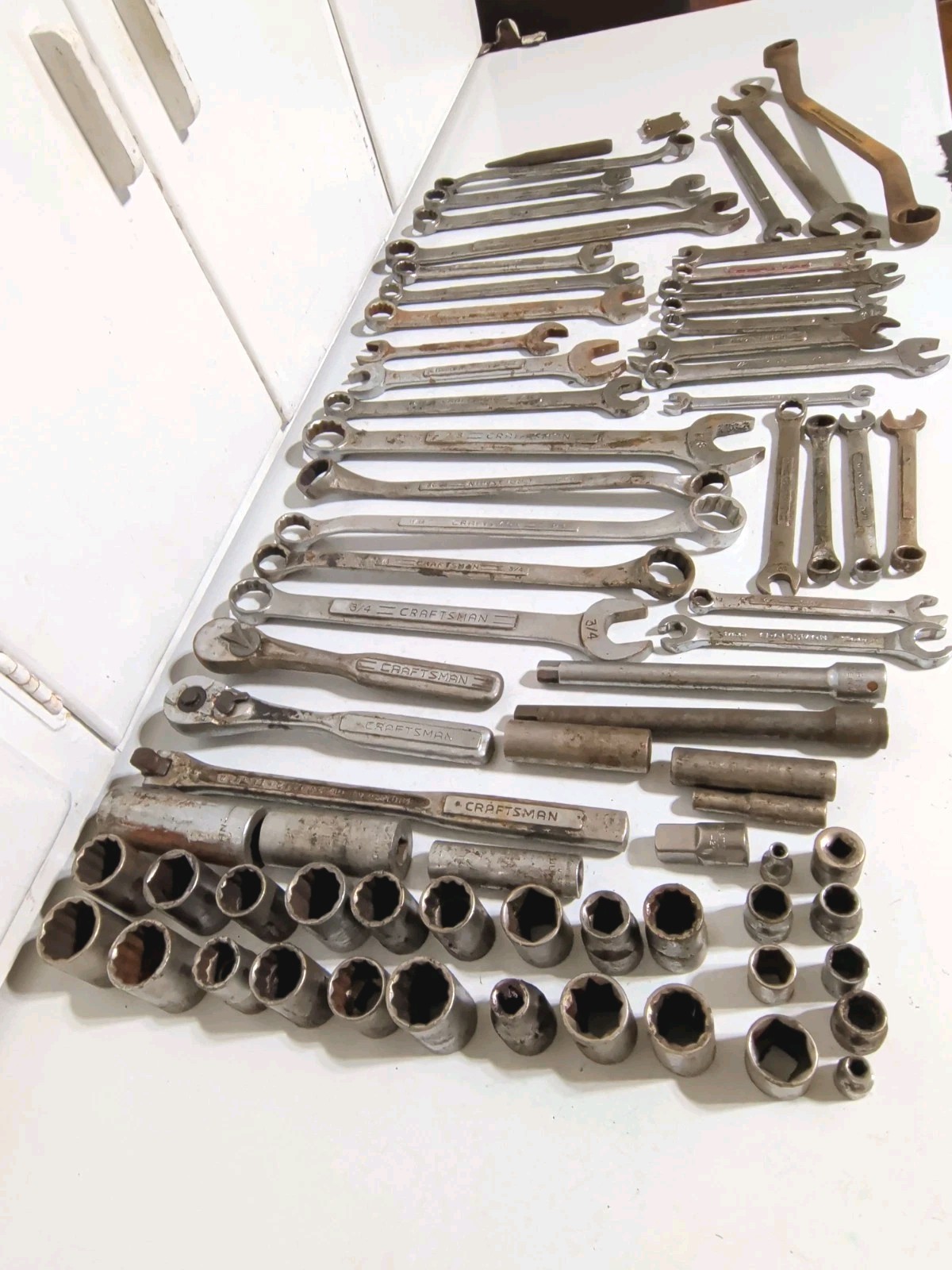Vintage Craftsman Hand Tools Lot USA Made Wrenches Sockets Ratchet Extensions 