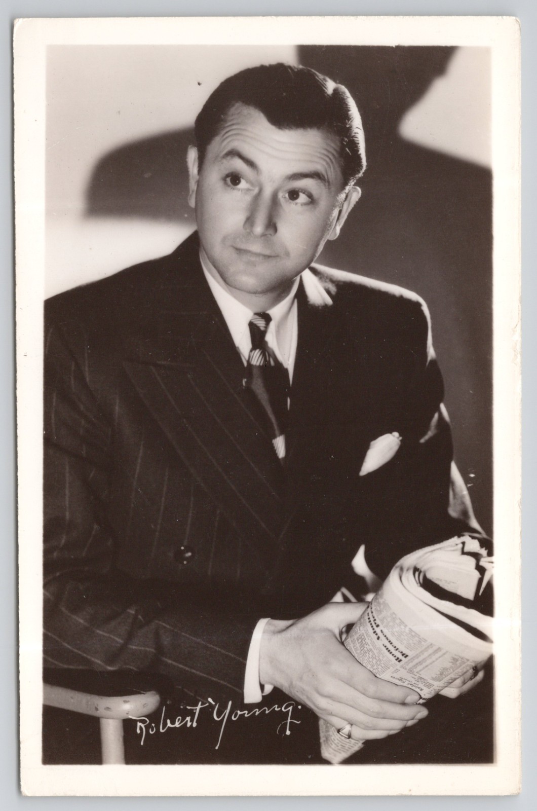 Real Photo Postcard RPPC Robert Young American Film Actor c1950s
