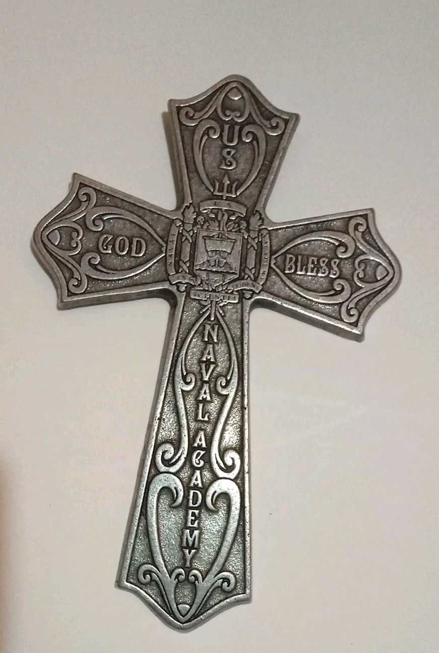 Carson Industries Inc. God bless US NAVAL  academy Wall Cross  8.8\