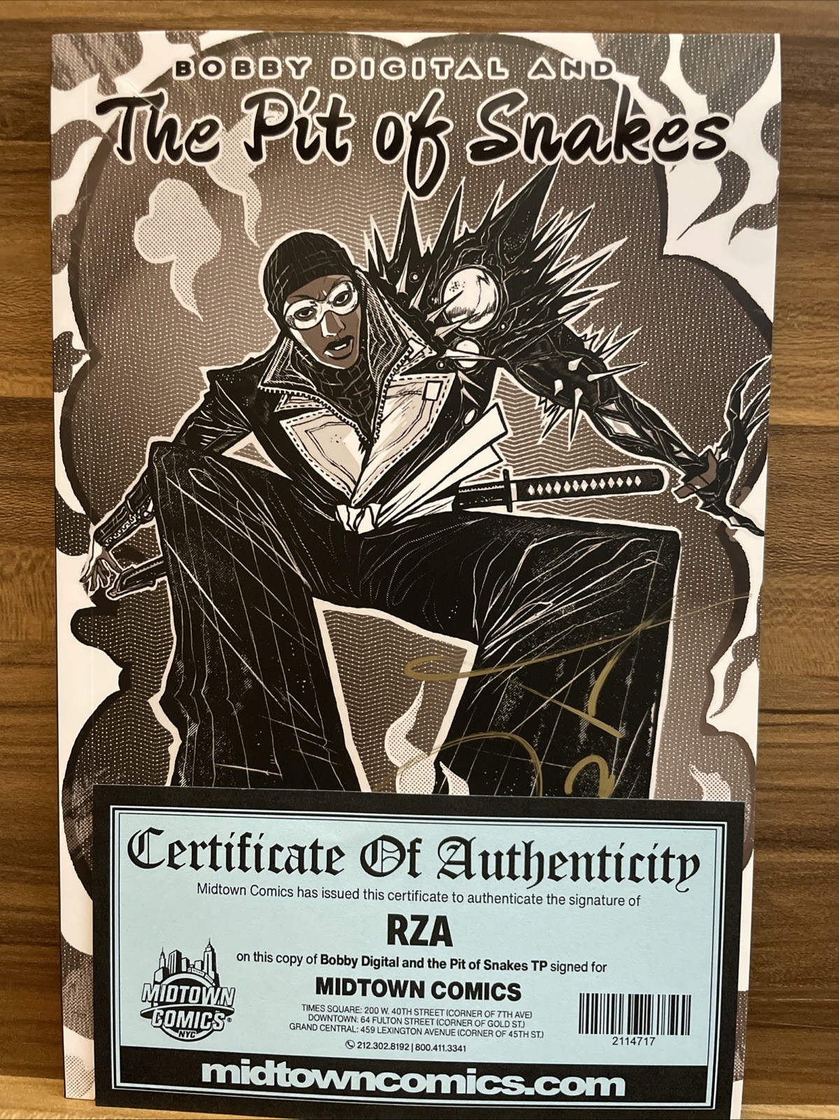 BOBBY DIGITAL AND THE PIT OF SNAKES HC Z2 Comics Signed by RZA Wu-Tang Clan COA