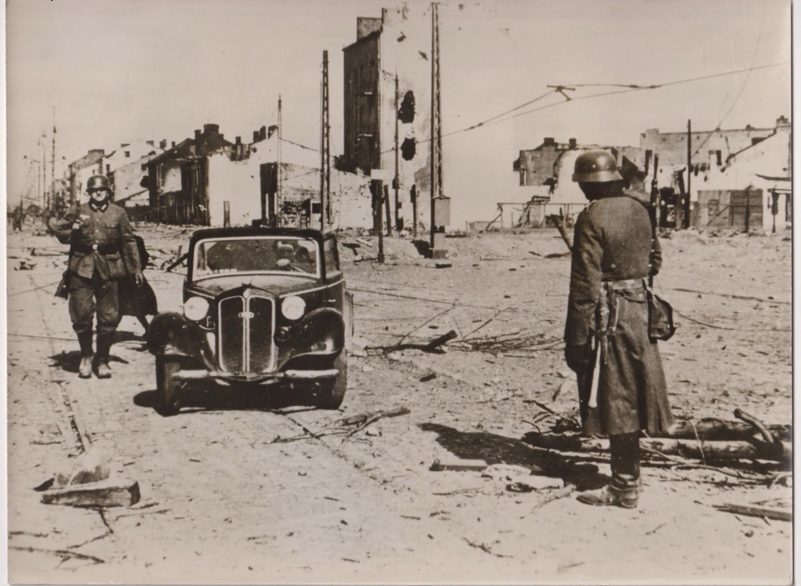 1939 Ruined Warsaw Street Original Planet News WWII Poland Press Photo