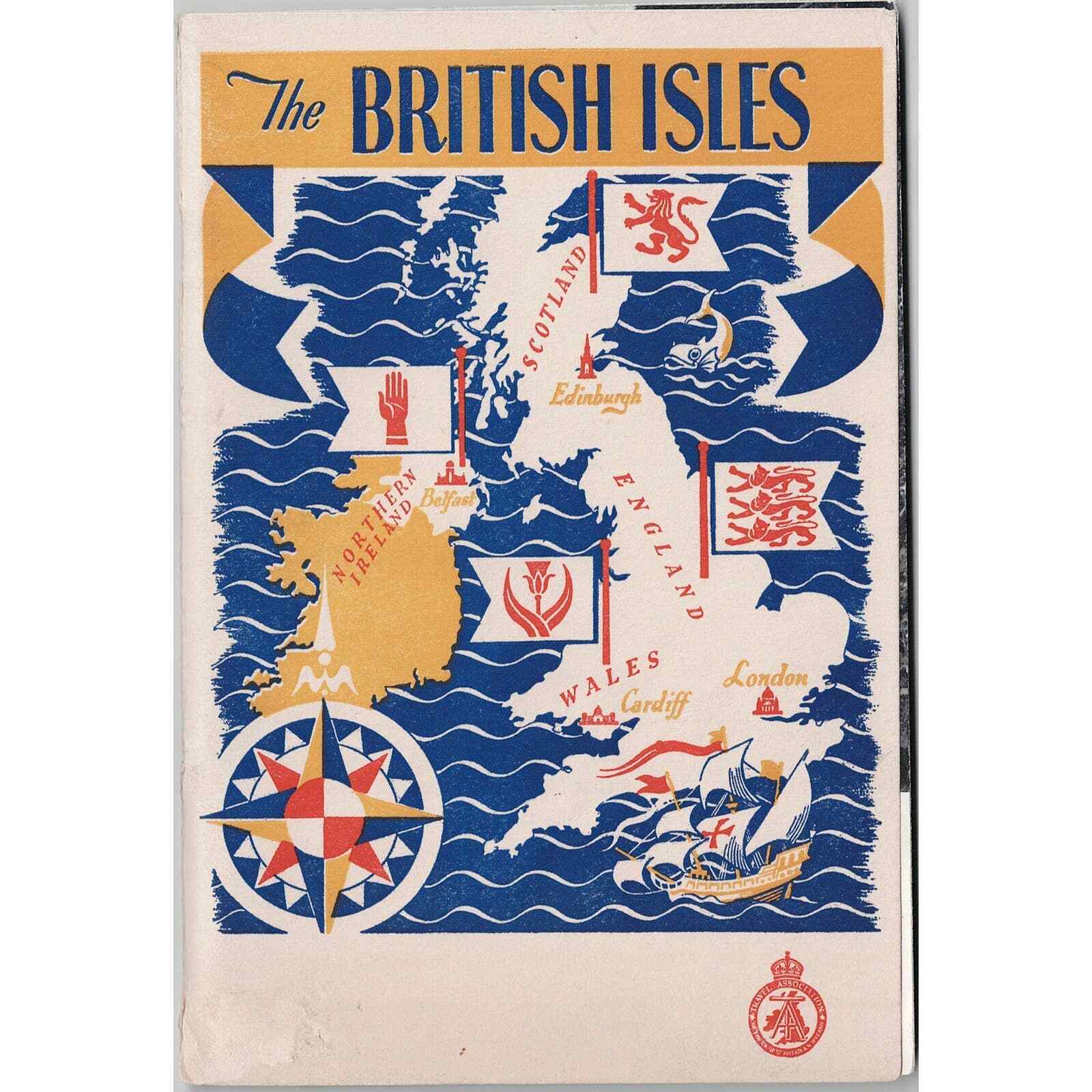 1949 The BRITISH ISLES Photographic Travel Association Tourist Guide Booklet