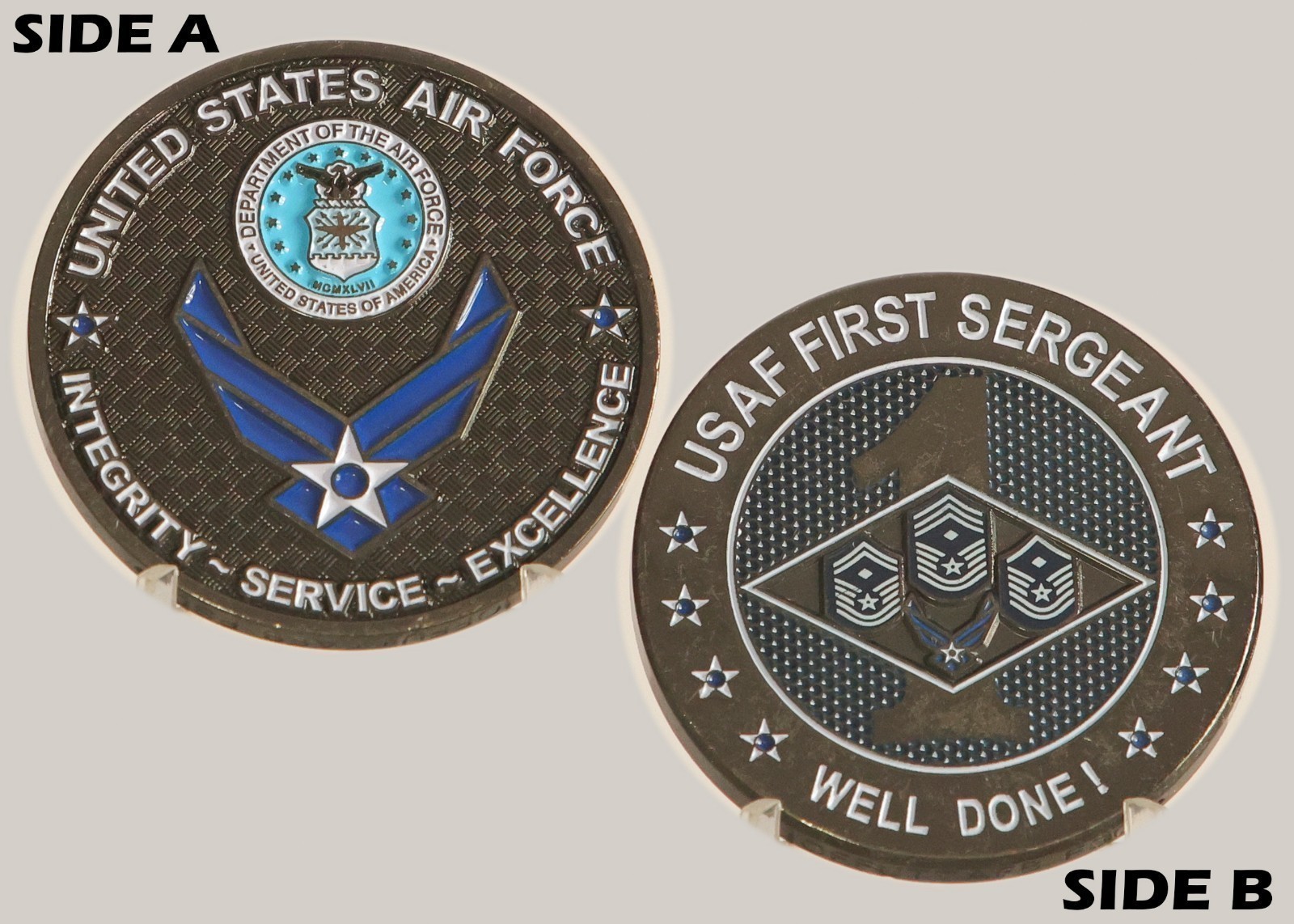 USAF First Sergeant Integrity Service Excellence Challenge Coin  3#D