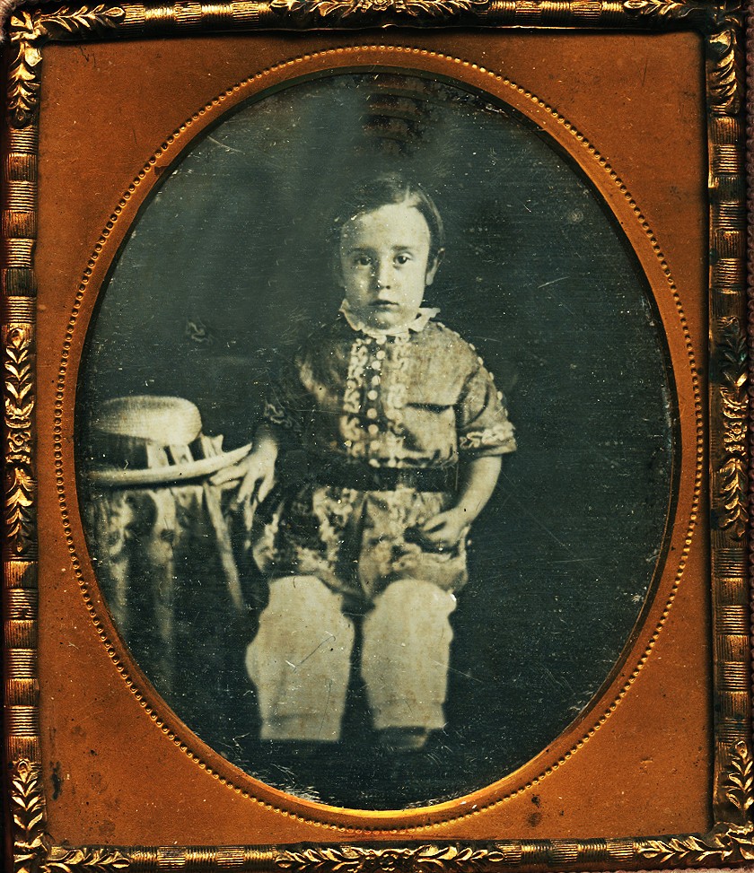 Beautiful 6th Plate of a Child in Mother of Pearl  Case, 1850s #284