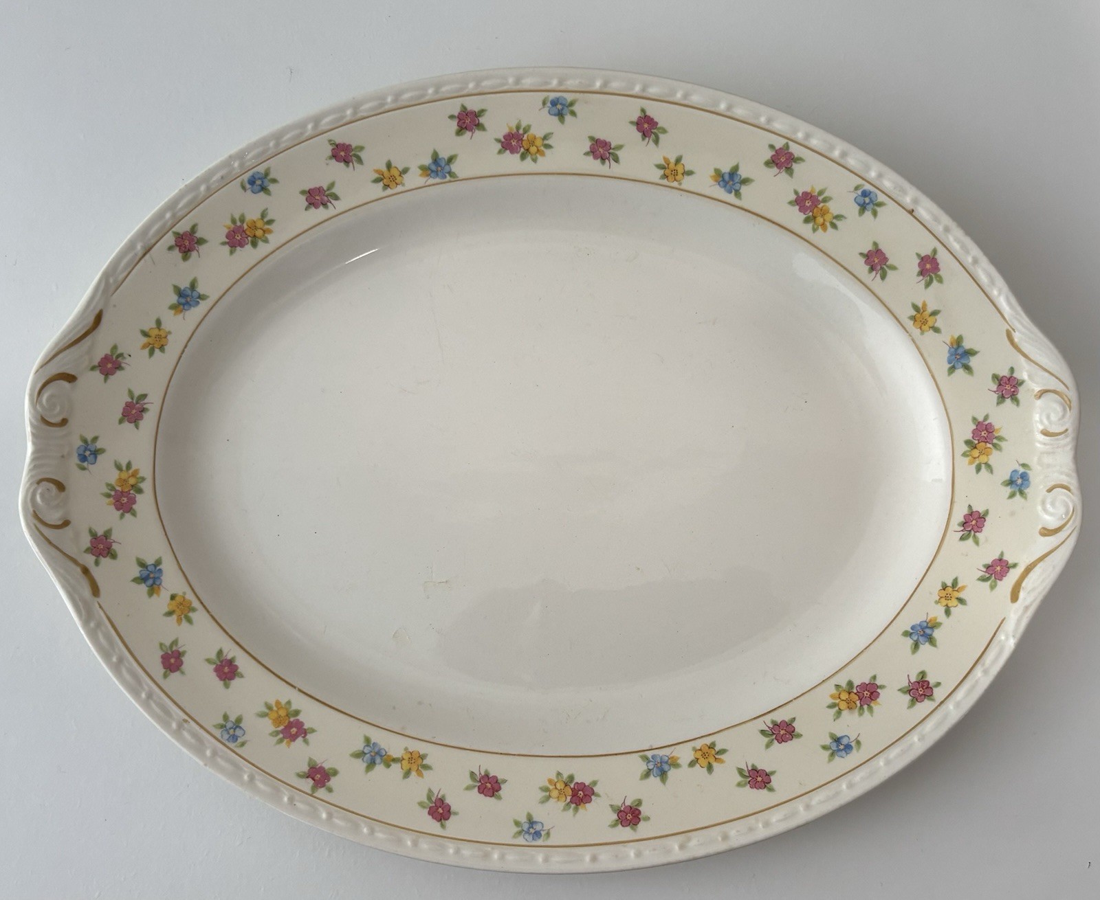 Vintage Homer Laughlin Eggshell Georgian Moselle Platter A43 N6 