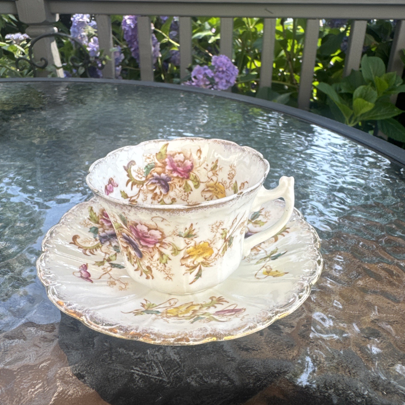 Antique Wileman (  Pre Shelly )Teacup And Saucer Daisy Floral Design