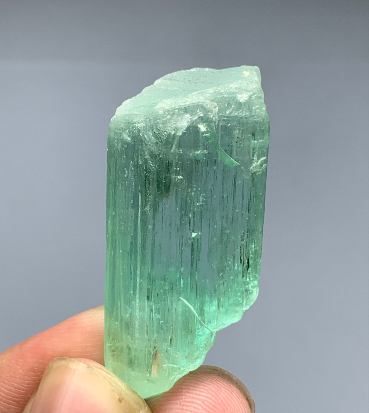 61 Carat Beautiful Green Kunzite Crystal From Afghanistan