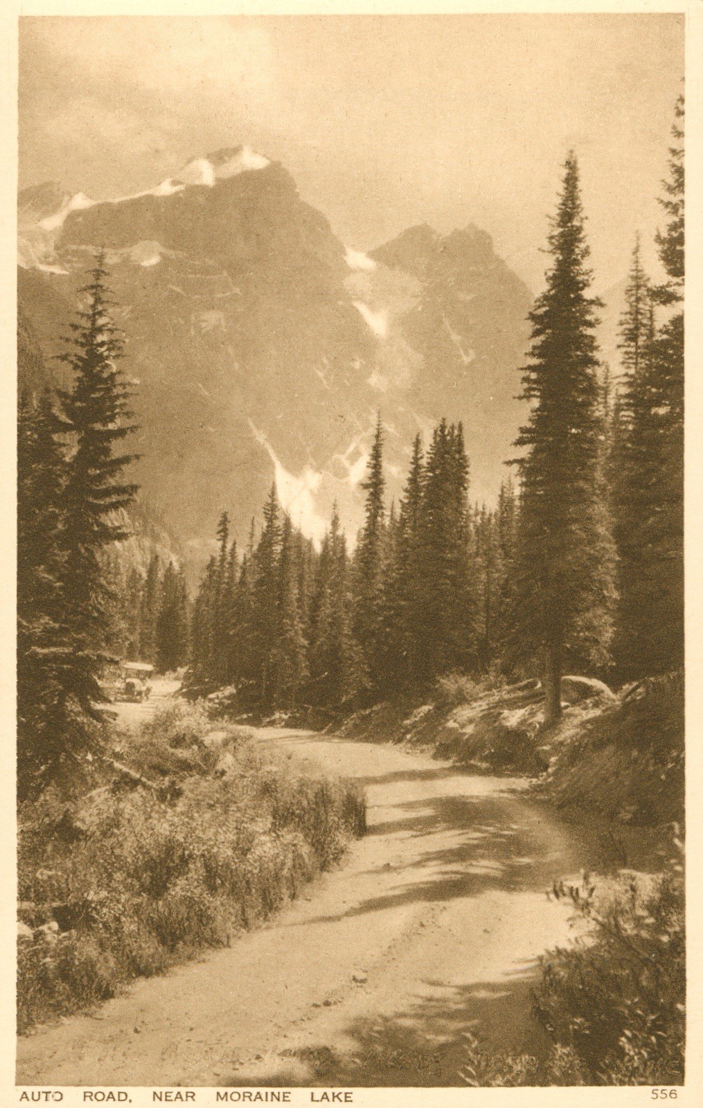 Canada, Along Pacific Railway Auto Road Nr Moraine Lake Postcard Antique c1925 N