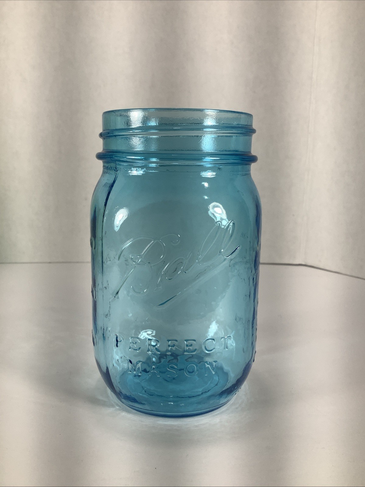Ball®️100 Year Turquoise Blue Embossed 1913-1915 Perfect Mason Glass Jar~300mls