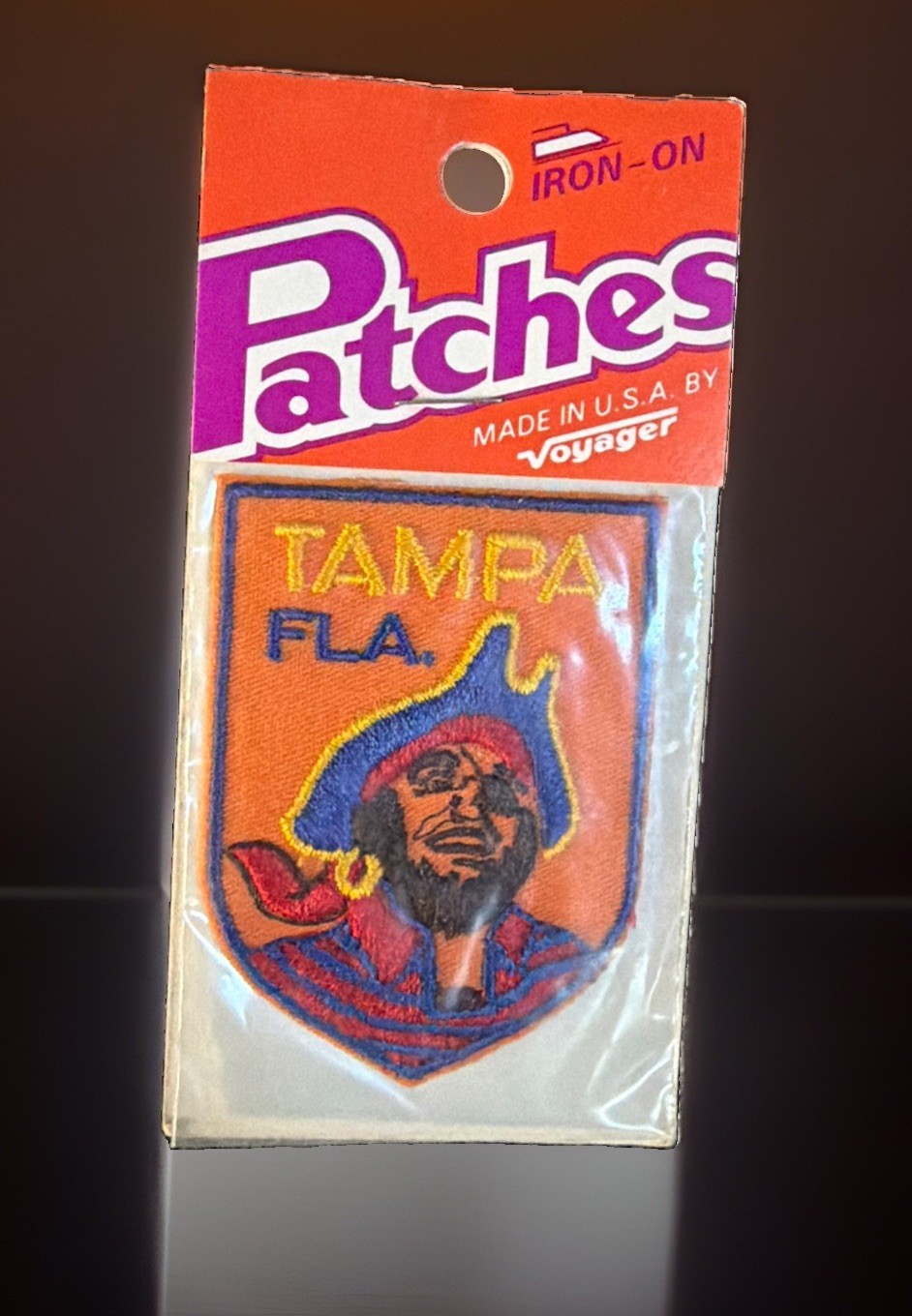 Vintage Tampa Florida Iron On Patch Voyager Travel Souvenir Pirate Buccaneers