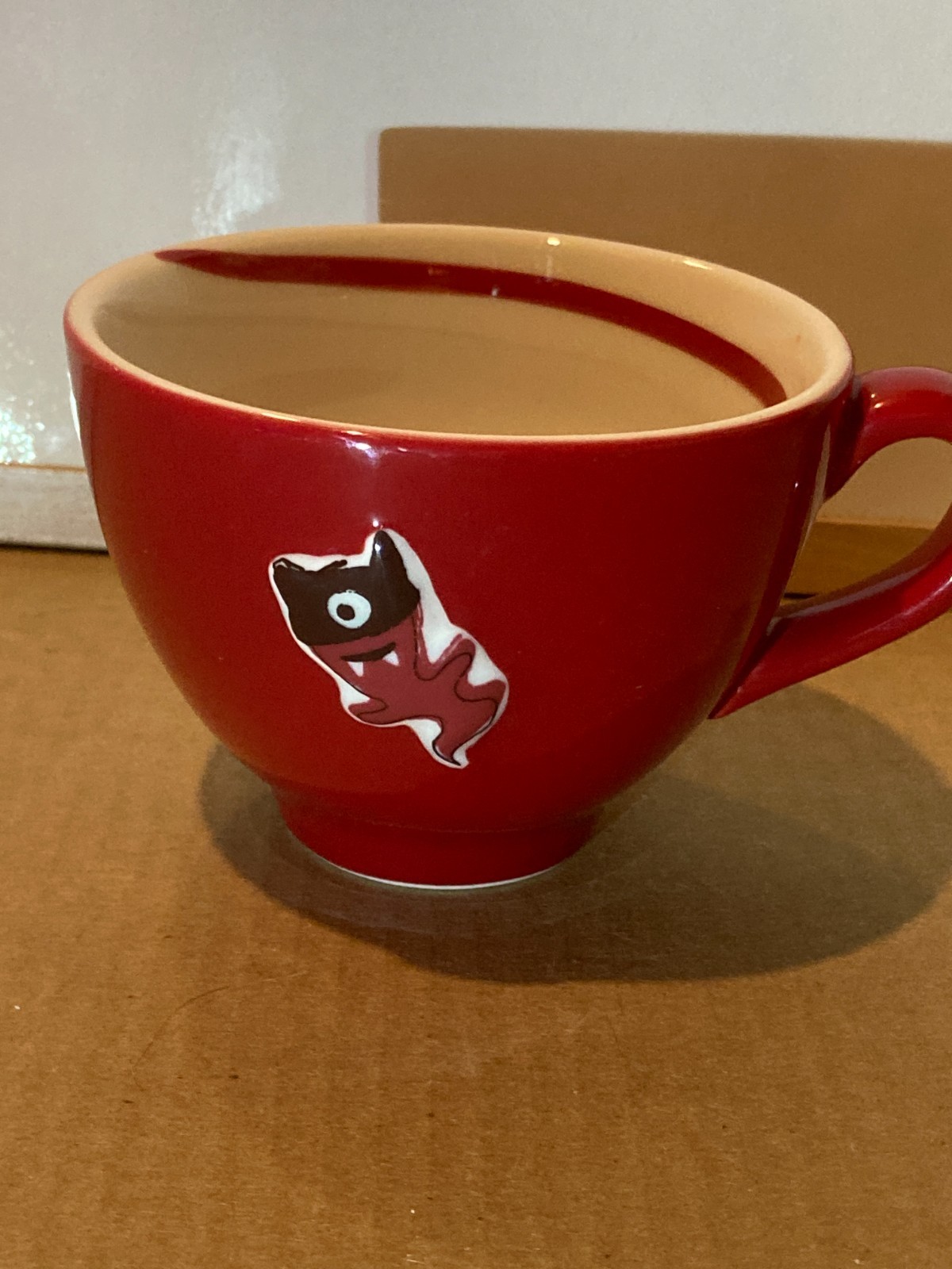 Starbucks 2006 Red & white Boo Ghost Halloween Coffee Cup Mug ORIGINAL OWNER