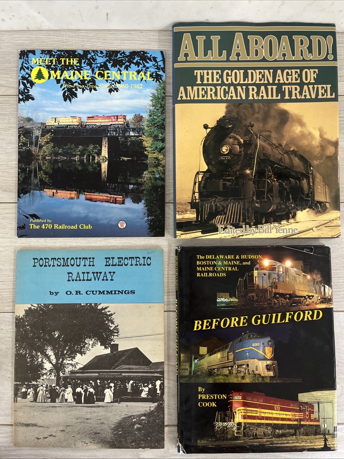 Lot Of 4 Rare, Vintage Railroad Books, Before Guilford, Meet The Maine Central 