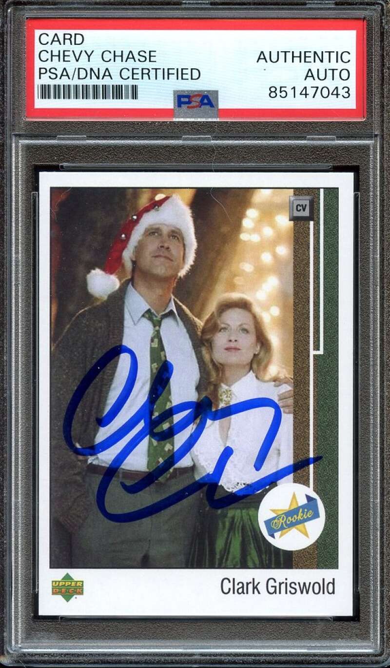 CHEVY CHASE PSA/DNA AUTO CHRISTMAS VACATION CLARK GRISWOLD 1989 UPPER DECK CHEVY CHASE PSA/DNA AUTO CHRISTMAS VACATION CLARK GRISWOLD 1989 UPPER DECK