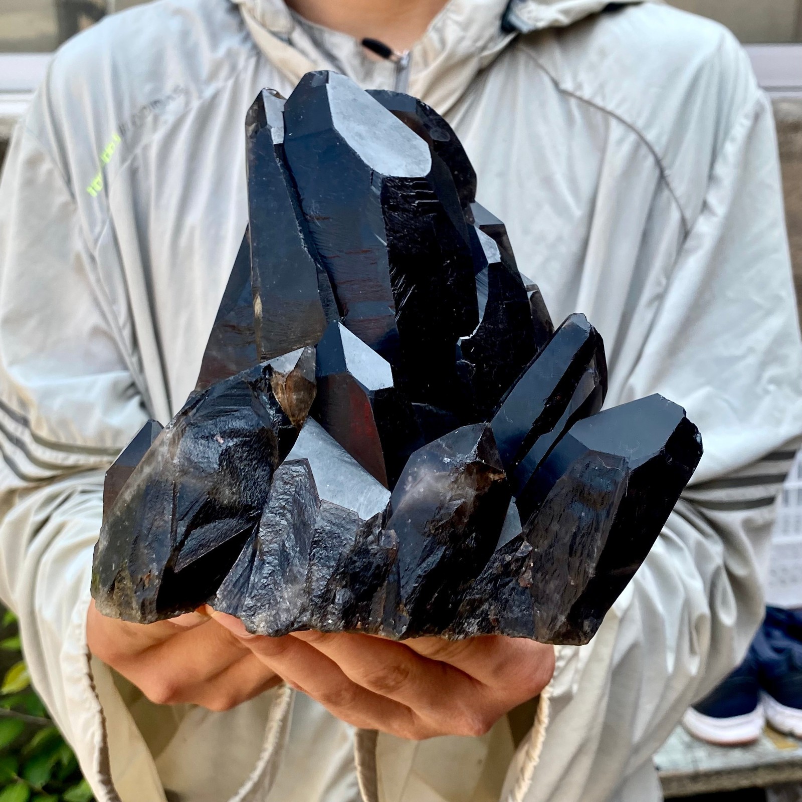 6.6LB Natural Tea black Crystal quartz Cluster Mineral Specimen Healing reiki