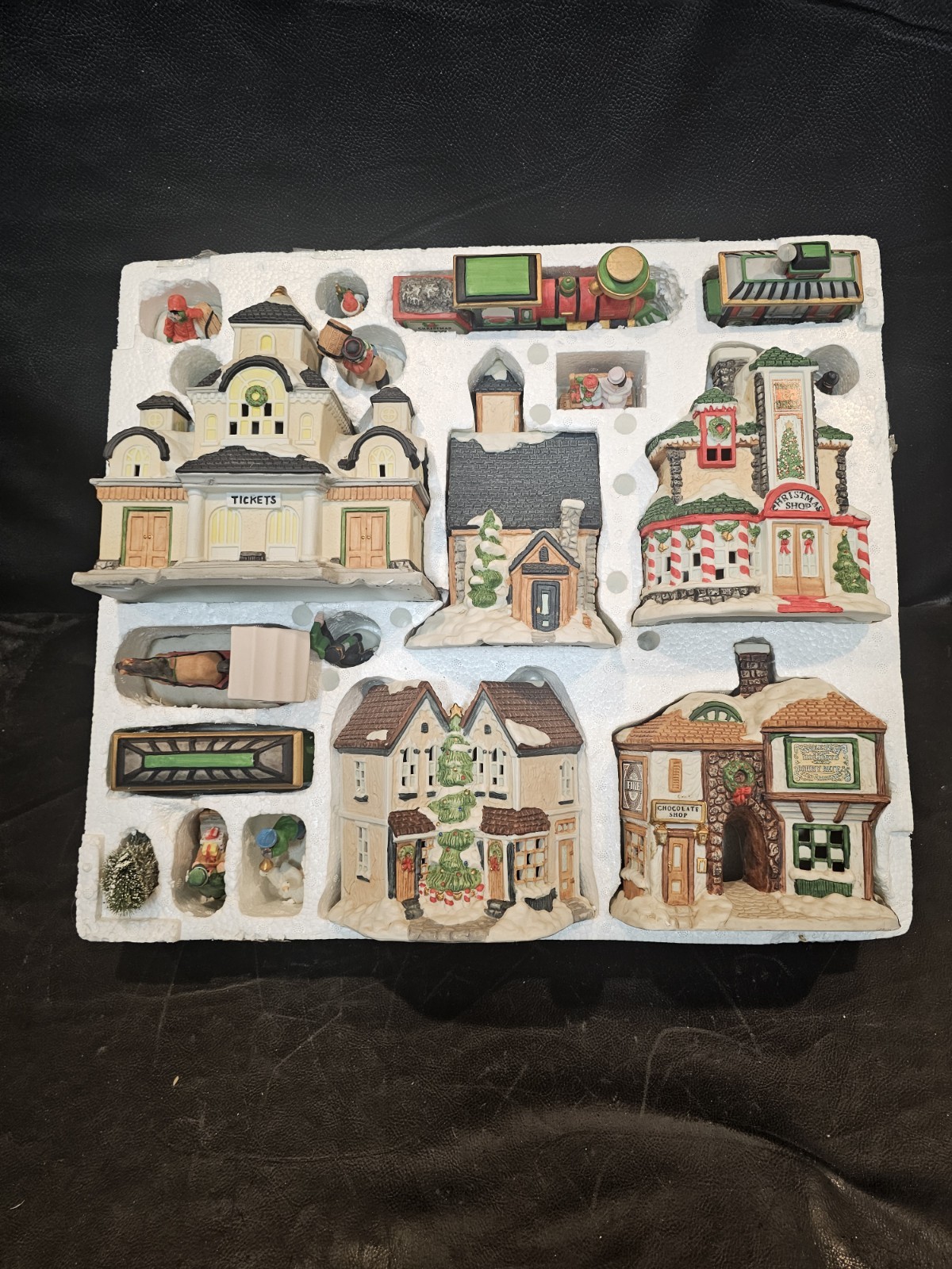 Vintage Christmas Traditions 27 Piece Lighted Victorian Village Set