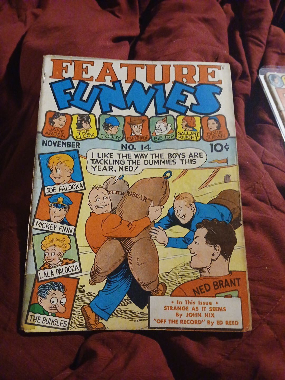 Feature Funnies #14 Quality Comics 1938 Golden Age WW2 Era The Clock Joe Palooka Feature Funnies #14 Quality Comics 1938 Golden Age WW2 Era The Clock Joe Palooka