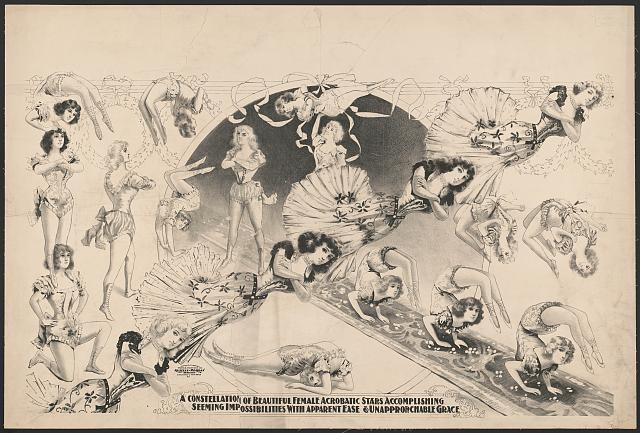Cincinnati OH c1900 Female Acrobats Theatre Illustration Russell Morgan Co
