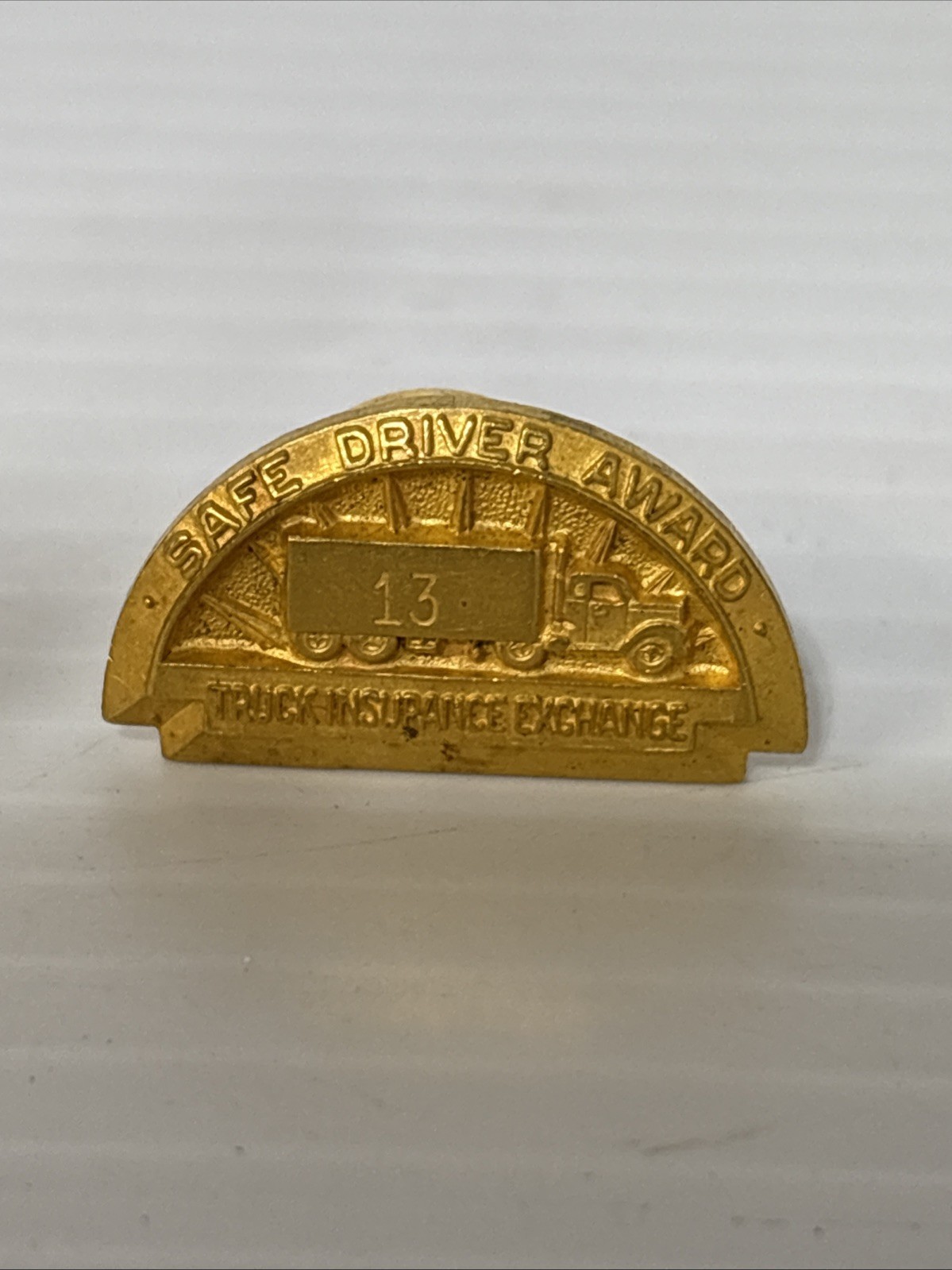 Farmers Truck Insurance Exchange 13 Year Safe Driver Award Tie Tack Lapel Pin