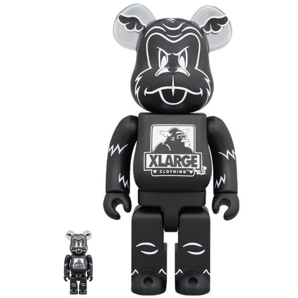 XLarge Clothing x D*Face- Black 100% & 400% Bearbrick Set by Medicom Toy XLarge Clothing x D*Face- Black 100% & 400% Bearbrick Set by Medicom Toy